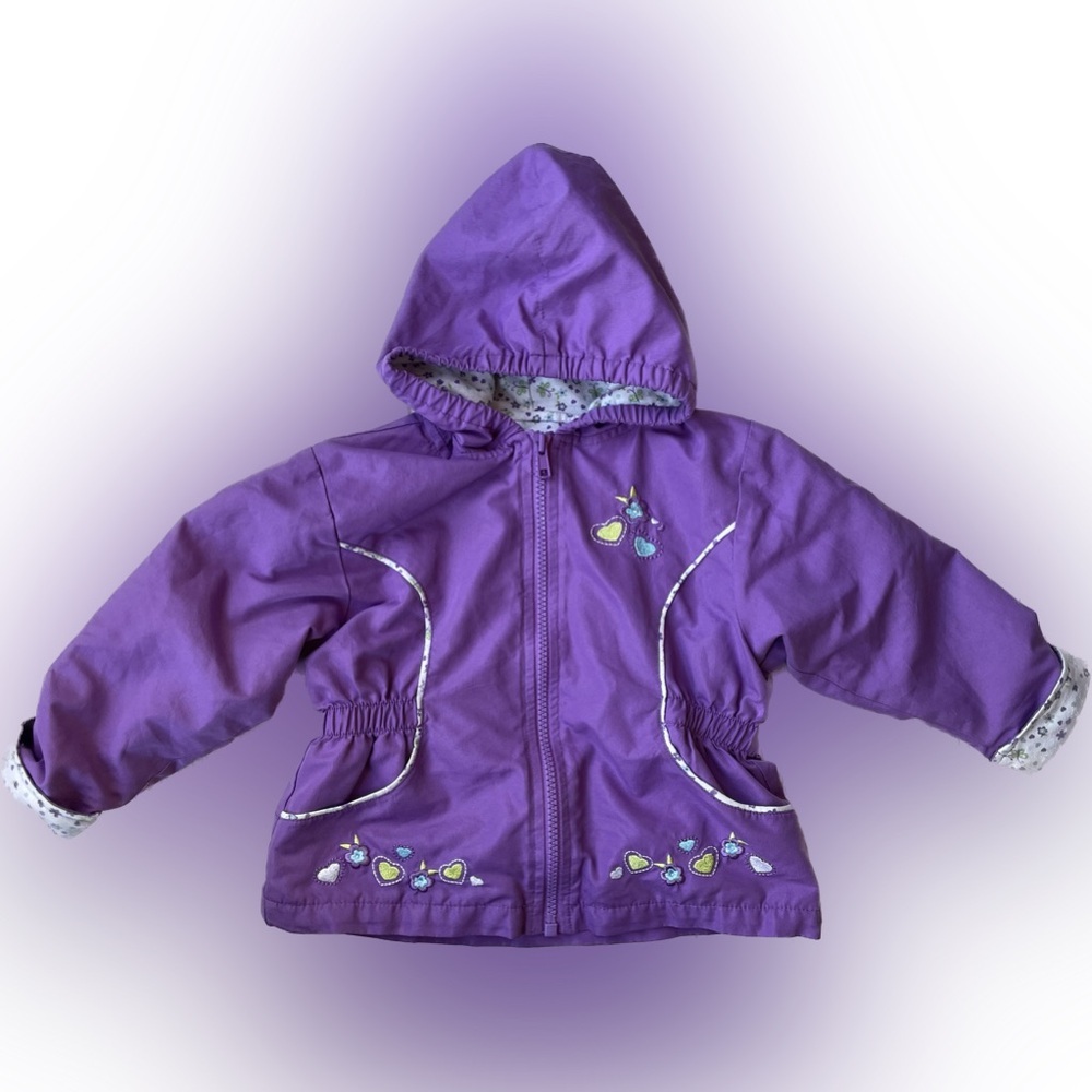 Okie Dokie Purple Light Jacket Girls Size 24 Months - Picture 2 of 10